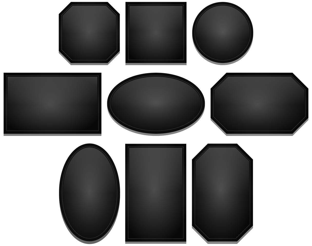 matte black metal photo frame primary collection view